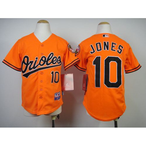 Baltimore Orioles #10 Adam Jones Orange Cool Base Stitched Youth Jersey Youth