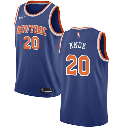 New York Knicks #20 Kevin Knox Blue Youth Swingman Icon Edition Jersey Youth