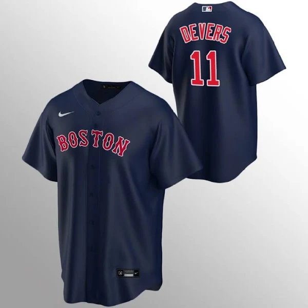 Men's Youth Women's Boston Red Sox #11 Rafael Devers Cool Base Alternate Jersey - Navy