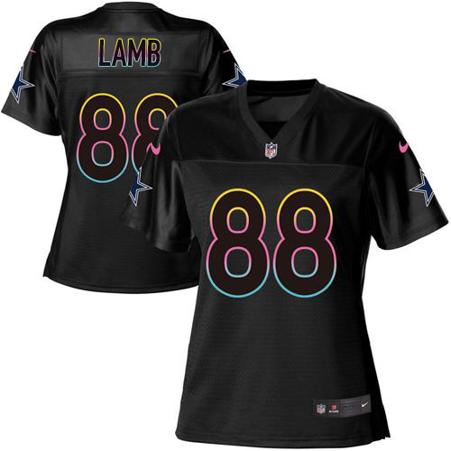 Cowboys #88 CeeDee Lamb Black Women's Fashion Game Jersey