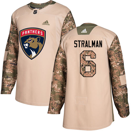 Adidas Florida Panthers #6 Anton Stralman Camo Authentic 2017 Veterans Day Stitched Jersey Men's