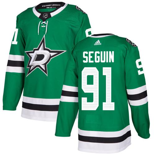 Adidas Dallas Stars #91 Tyler Seguin Green Home Authentic Stitched Jersey Men's