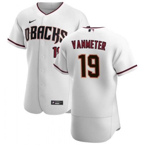 Arizona Arizona Diamondbacks #19 Josh VanMeter Men's White Crimson Authentic Home Team Jersey Men's