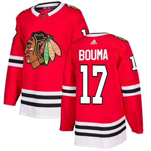 Adidas Chicago Blackhawks #17 Lance Bouma Red Home Authentic Stitched Jersey Men's