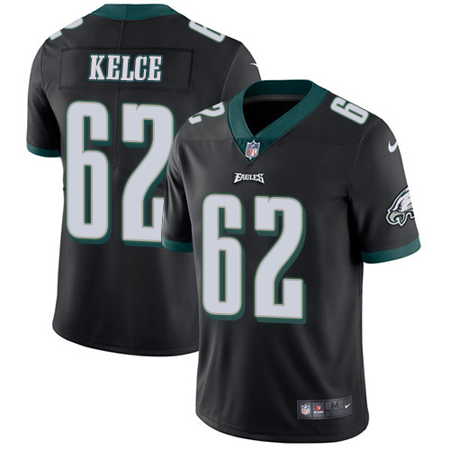 Eagles #62 Jason Kelce Black Alternate Men's Stitched Vapor Untouchable Limited Jersey