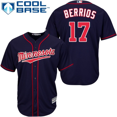 Minnesota Twins #17 Jose Berrios Navy blue Cool Base Stitched Youth Jersey Youth