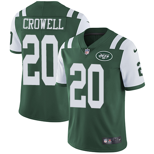 New York Jets #20 Isaiah Crowell Green Team Color Men's Stitched Vapor Untouchable Limited Jersey Men's