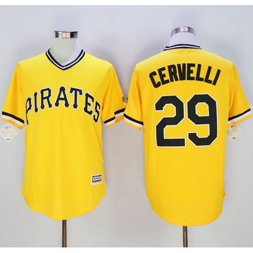 Pittsburgh Pirates #29 Francisco Cervelli Gold New Cool Base Stitched Jersey Men's