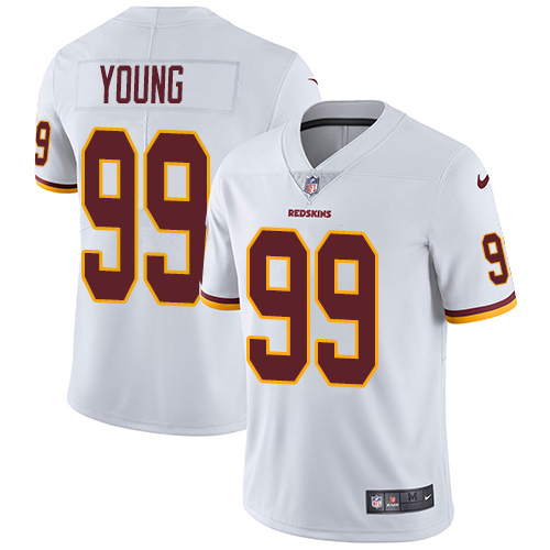 Commanders #99 Chase Young White Men's Stitched Vapor Untouchable Limited Jersey