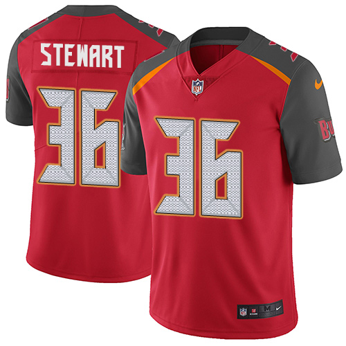 Tampa Bay Buccaneers #36 M.J. Stewart Red Team Color Men's Stitched Vapor Untouchable Limited Jersey Men's
