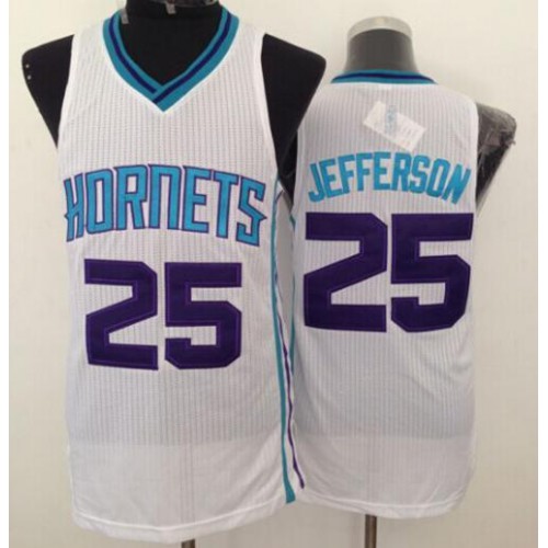 Revolution 30 Charlotte Hornets #25 Al Jefferson White Stitched Jersey Mens