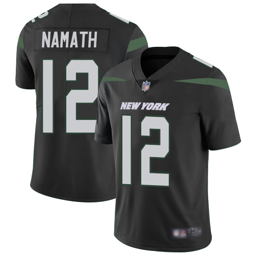 Jets #12 Joe Namath Black Alternate Men's Stitched Vapor Untouchable Limited Jersey