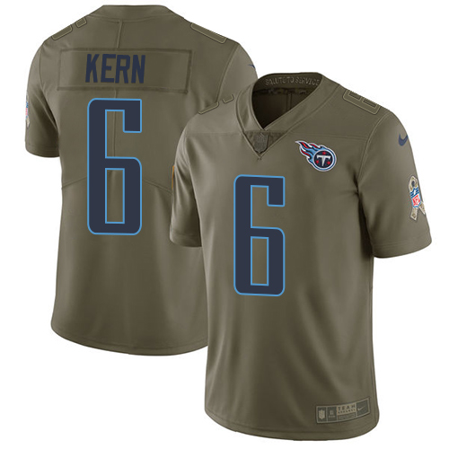 Tennessee Titans #6 Brett Kern Olive Youth Stitched Limited 2017 Salute to Service Jersey Youth