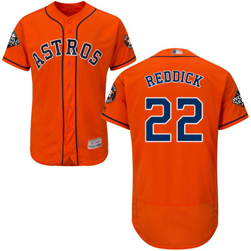 Houston Astros #22 Josh Reddick Orange Flexbase Authentic Collection 2019 World Series Bound Stitched Jersey Men's