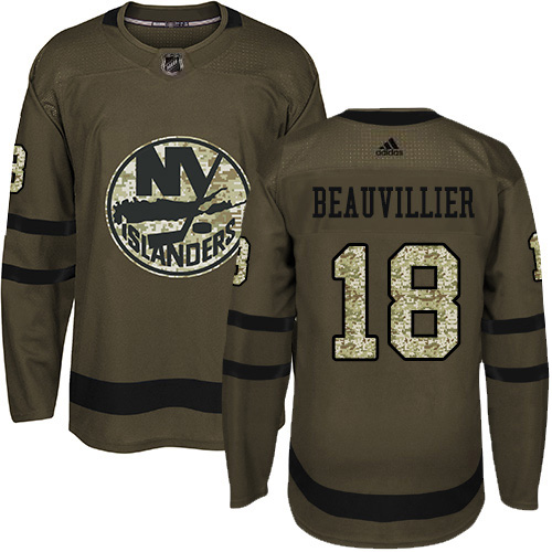 Adidas New York Islanders #18 Anthony Beauvillier Green Salute to Service Stitched Youth Jersey Youth