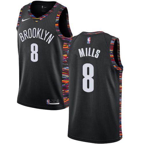 Brooklyn Nets #8 Patty Mills Black Womens Swingman City Edition 2018/19 Jersey Womens