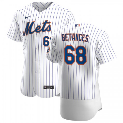 New York New York Mets #68 Dellin Betances Men's White Home 2020 Authentic Player Jersey Men's