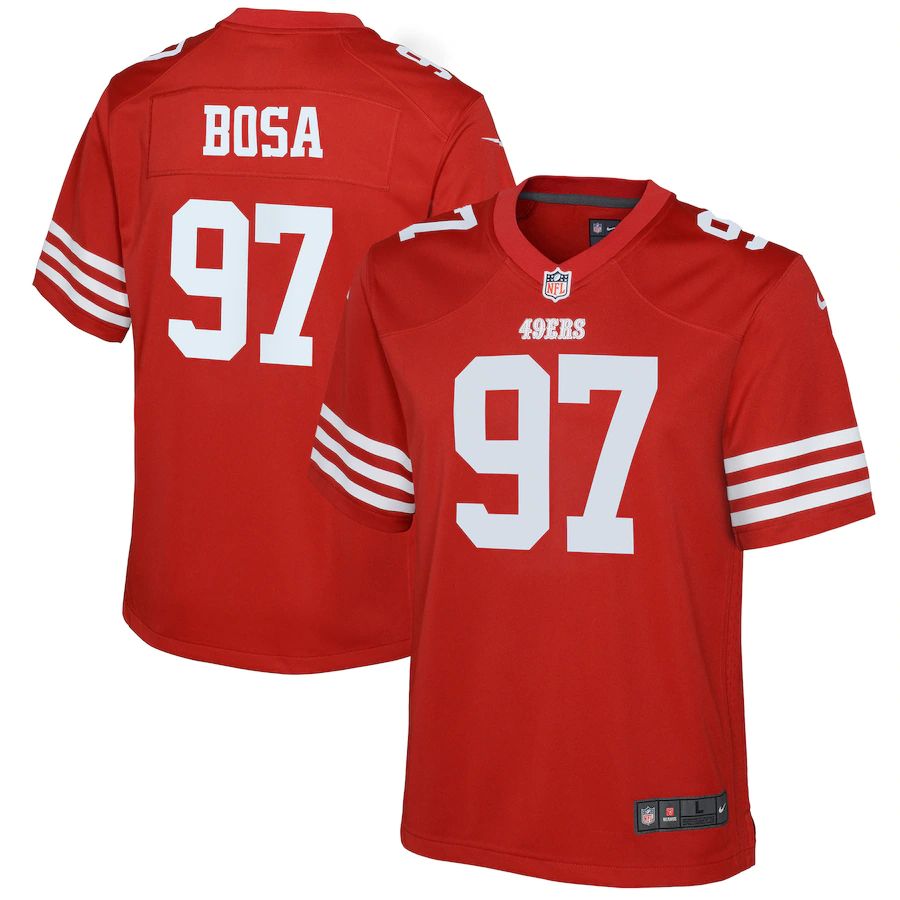 San Francisco 49ers #97 Nick Bosa Scarlet Youth 2022-23 Game Jersey
