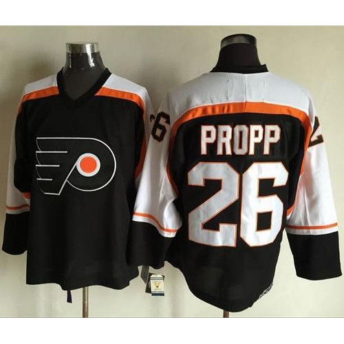 Philadelphia Flyers #26 Brian Propp Black CCM Throwback Stitched Jersey Men's