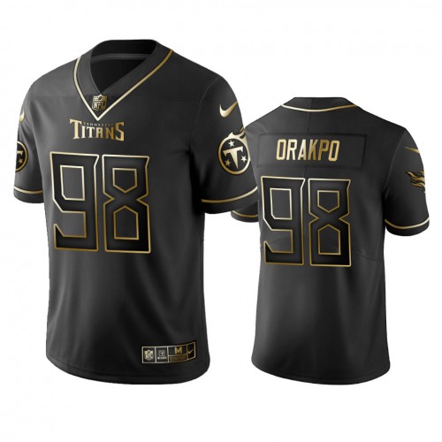 Tennessee Titans #98 Brian Orakpo Men's Stitched Vapor Untouchable Limited Black Golden Jersey Men's