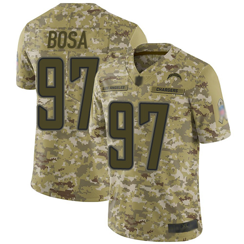 Chargers #97 Joey Bosa Camo Men's Stitched Limited 2018 Salute To Service Jersey