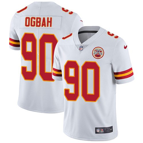 Kansas City Chiefs #90 Emmanuel Ogbah White Men's Stitched Vapor Untouchable Limited Jersey Men's