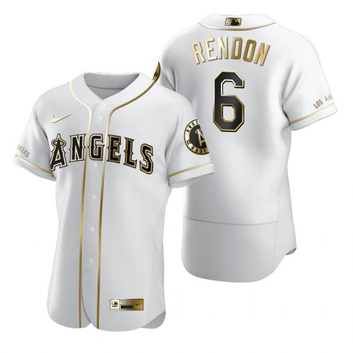Los Angeles Los Angeles Angels #6 Anthony Rendon White Men's Authentic Golden Edition Jersey Men's