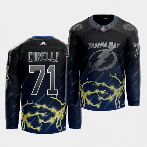Adidas Tampa Bay Lightning #71 Anthony Cirelli 2021 City Concept Stitched Jersey - Black Men's