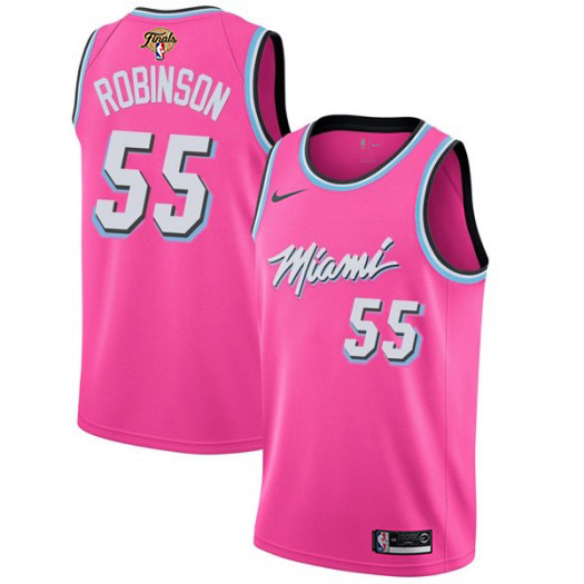 Heat #55 Duncan Robinson Pink 2023 Finals Patch Swingman Earned Edition Jersey
