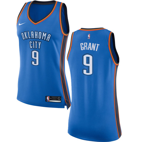Oklahoma City Thunder #9 Jerami Grant Blue Womens Swingman Icon Edition Jersey Womens