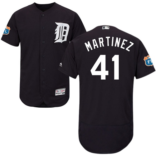 Detroit Tigers #41 Victor Martinez Navy Blue Flexbase Authentic Collection Stitched Jersey Men's
