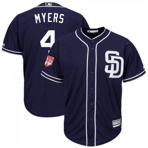 San Diego Padres #4 Wil Myers Navy 2019 Spring Training Cool Base Stitched Jersey Men's