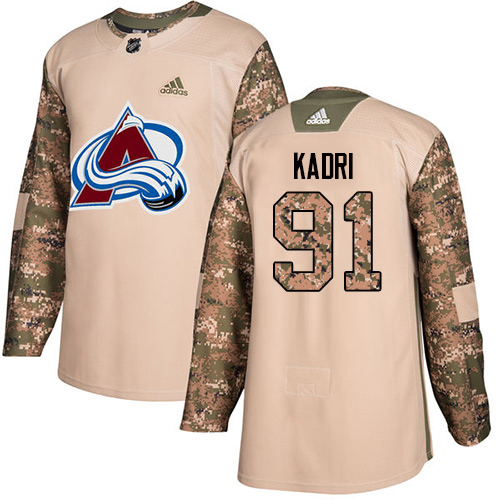 Adidas Colorado Avalanche #91 Nazem Kadri Camo Authentic 2017 Veterans Day Stitched Jersey Men's