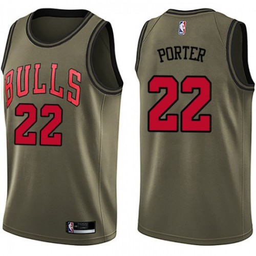 Chicago Bulls #22 Otto Porter Jr Green Youth Swingman Salute to Service Jersey Youth