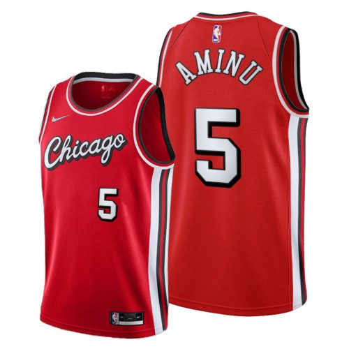 Chicago Chicago Bulls #5 Al-Farouq Aminu Youth 2021-22 City Edition Red Jersey Youth