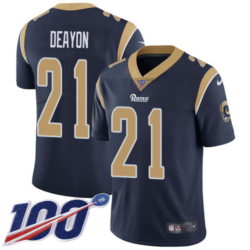 Los Angeles Rams #21 Donte Deayon Navy Blue Team Color Men's Stitched 100th Season Vapor Untouchable Limited Jersey Men's