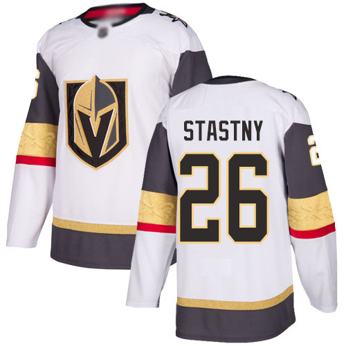 Adidas Golden Vegas Golden Knights #26 Paul Stastny White Road Authentic Stitched Jersey Men's