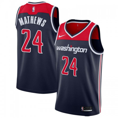Washington Wizards #24 Garrison Mathews Navy Blue Swingman Statement Edition Jersey Mens