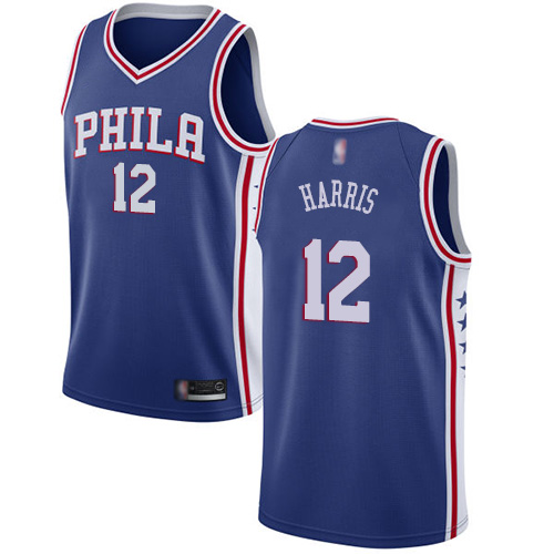 Philadelphia 76ers #12 Tobias Harris Blue Youth Swingman Icon Edition Jersey Youth