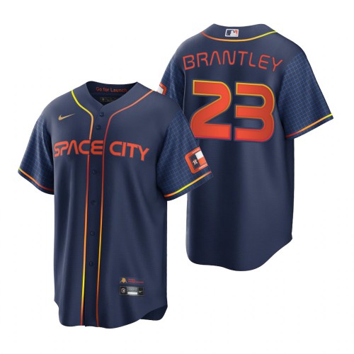 Houston Houston Astros #23 Michael Brantley Navy Men's Game 2022 City Connect Jersey Men's