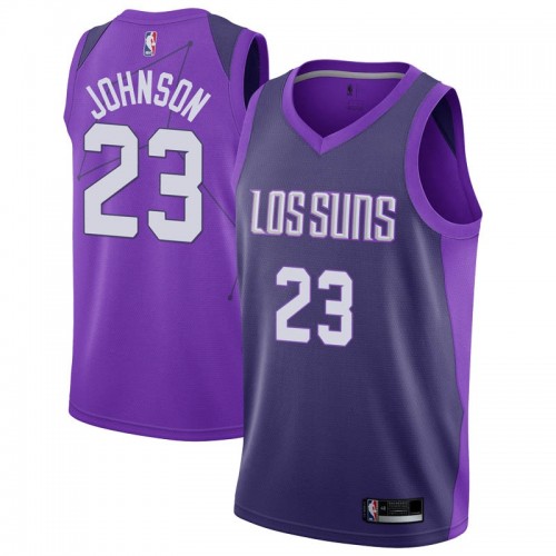 Phoenix Suns #23 Cameron Johnson Purple Swingman City Edition Jersey Mens