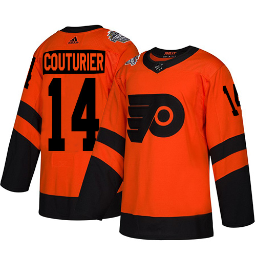 Adidas Philadelphia Flyers #14 Sean Couturier Orange Authentic 2019 Stadium Series Stitched Youth Jersey Youth