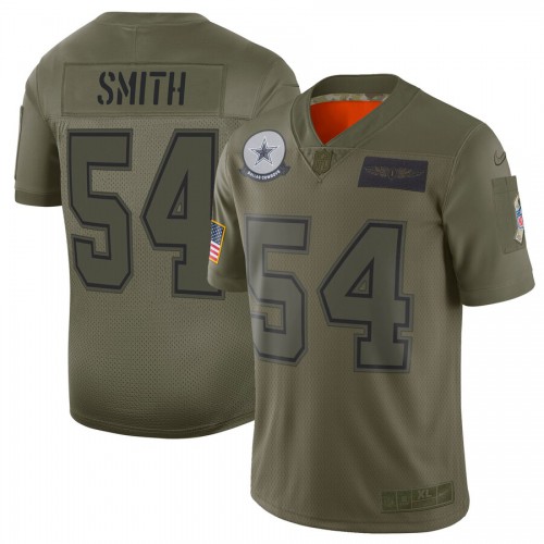 Dallas Cowboys #54 Jaylon Smith Camo Men's Stitched Limited 2019 Salute To Service Jersey Men's