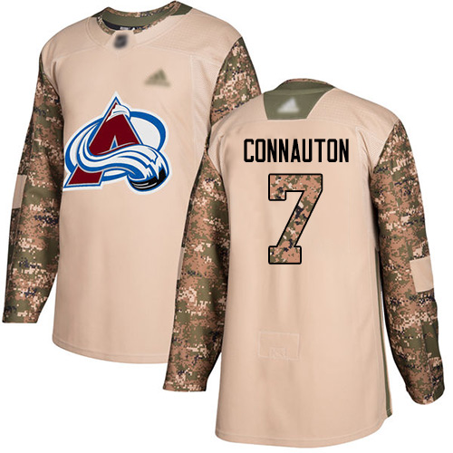 Adidas Colorado Avalanche #7 Kevin Connauton Camo Authentic 2017 Veterans Day Stitched Jersey Men's