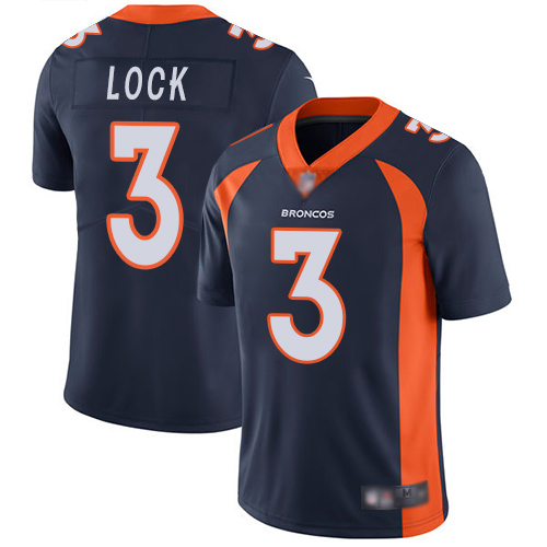 Denver Broncos #3 Drew Lock Blue Alternate Youth Stitched Vapor Untouchable Limited Jersey Youth