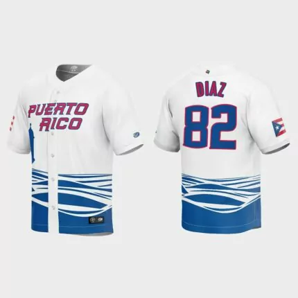 Edwin Diaz Puerto Rico Baseball 2023 World Baseball Classic Jersey – White