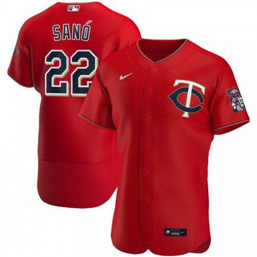 Minnesota Minnesota Twins #22 Miguel Sano Men's Red Alternate 2020 Authentic Player Jersey Men's