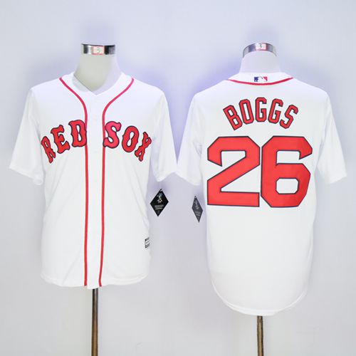 Boston Red Sox #26 Wade Boggs White New Cool Base Stitched Jersey Men's