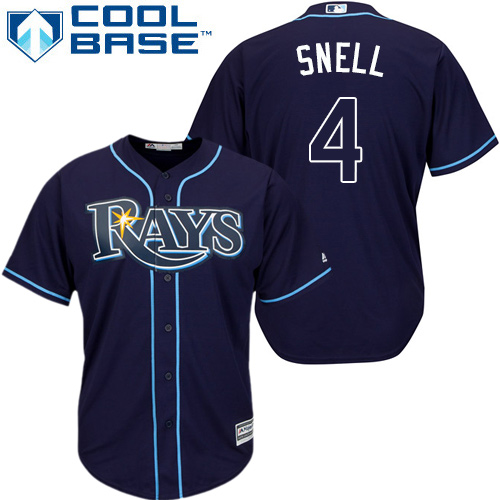 Tampa Bay Rays #4 Blake Snell Dark Blue Cool Base Stitched Youth Jersey Youth