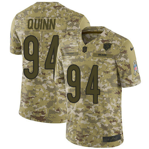 Chicago Bears #94 Robert Quinn Camo Men's Stitched Limited 2018 Salute To Service Jersey Men's